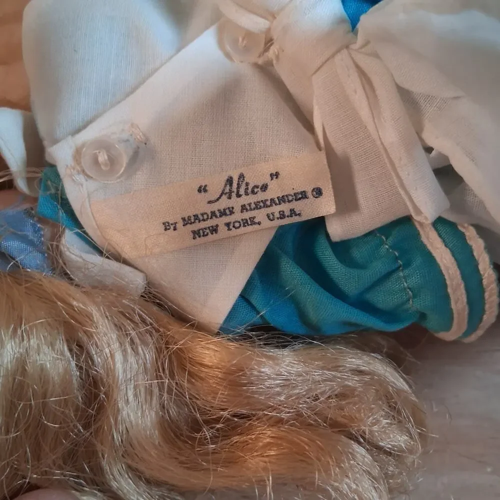 Madame Alexander Alice in Wonderland Doll Blue Dress Vintage 14 inch Toy Doll